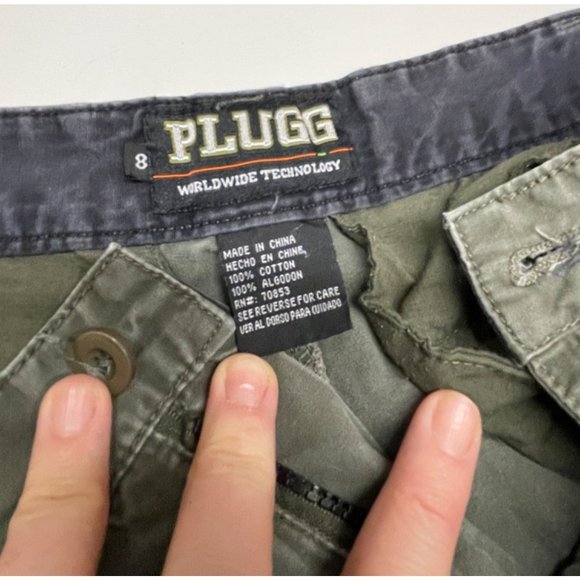 PLUGG boy cargo shorts green solid size 8 - Picture 5 of 12